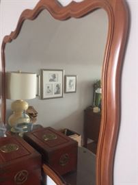 Mirror, lamps, jewelry boxes