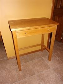 Really nice small wood desk with one drawer. 