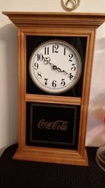 Coca Cola wall or mantle clock. Battery operated.