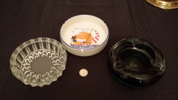 Vintage ashtrays.