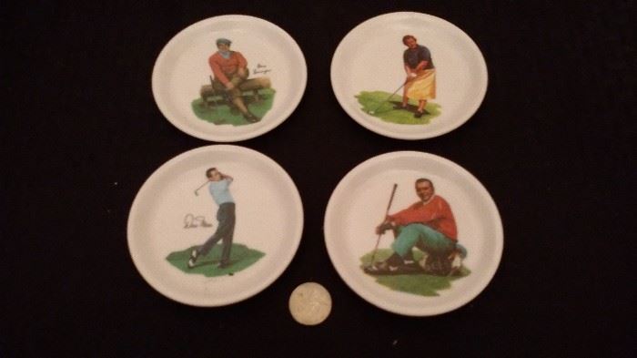 Vintage Wilson coaster with golf champs.