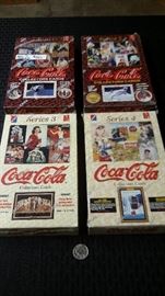 Coca Cola collector's cards, 4 boxes.
