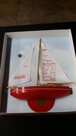 Coca Cola wood ship produced for Coca Cola Collector's members.