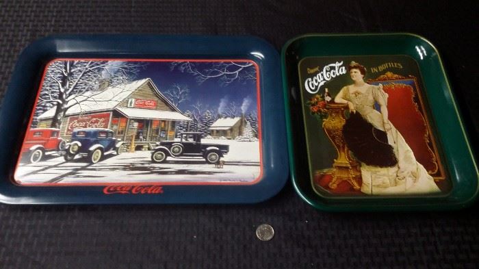 Coca Cola trays.