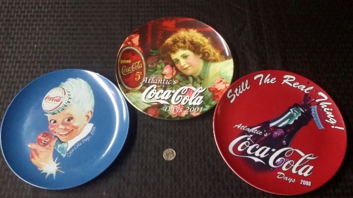 Vintage Coca Cola plates.