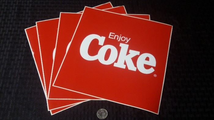 Large Coke stickers.