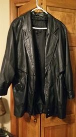 Wilson leather coat, size L.