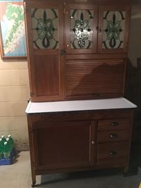 Fabulous Oak Hoosier Cabinet, McDougall Frankfort, Indiana