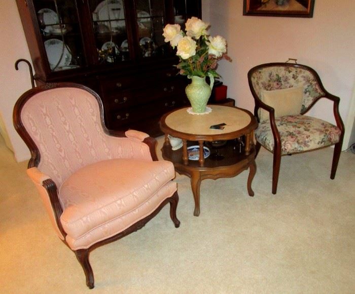 Hutch and parlor chairs
