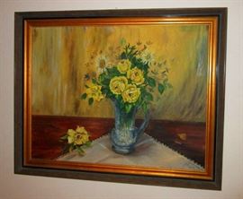 Signed original oil still life
