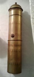 Antique brass pepper mill