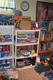 Shelving Units, Games, Toys, Books