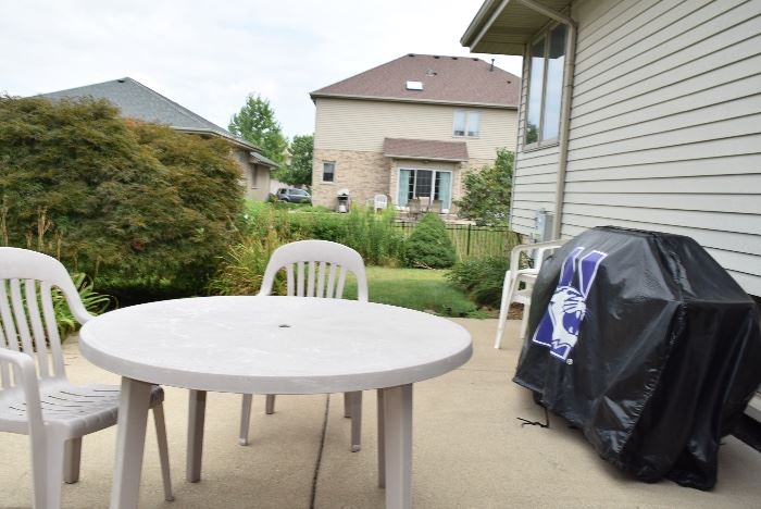 Patio Table, Chairs, Grill