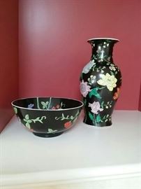 Floral Vase and Bowl