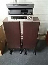 Luxman Reciever, NAD CD player, and KEF Speakers