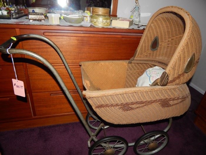 Wicker Doll Buggy, received as a gift in 1940