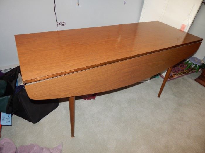 Parallel Drop Leaf Table with Hard Surface - Excellent Condition