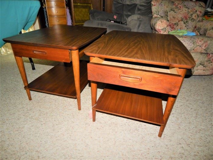 "Lane" End Tables with Hard Surface which has kept them in Fantastic Condition - Set of 2 