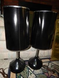 Mod Black Table Lamps - Set of 2