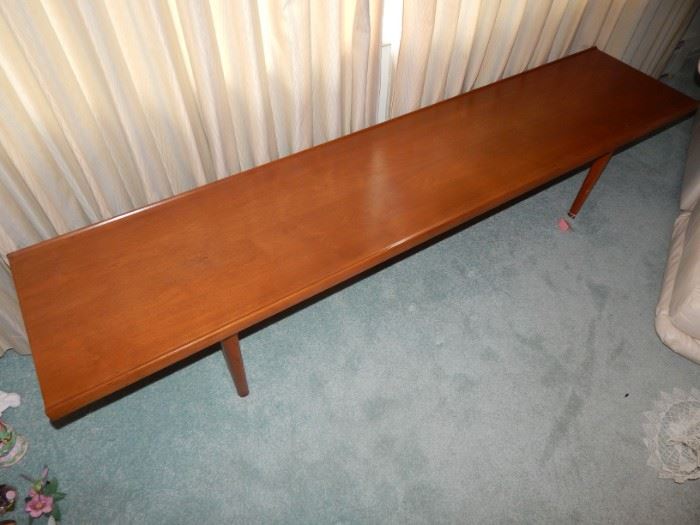 "Declaration by Drexel" Bench/Table -Mid Century Modern Purchased in 1965 and is in mint Condition. there are three end tables as well.