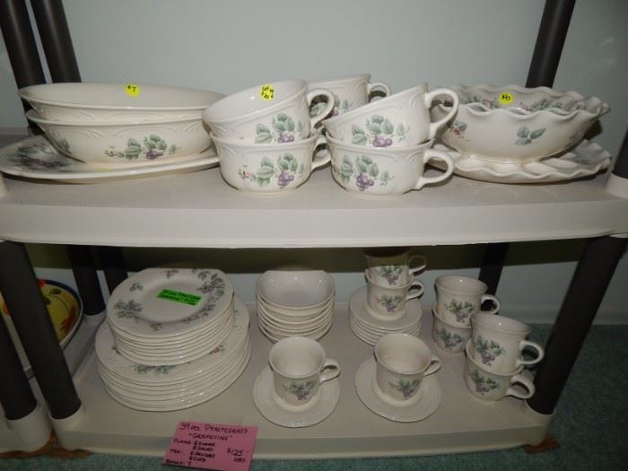 Pfalzgraff Grapevine  Dinnerware - 8 Place Settings (-1 pc). There are matching Serving Pieces and Other Complementary Items