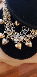 fancy necklace with hearts