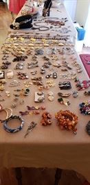 large lot of costume jewelry