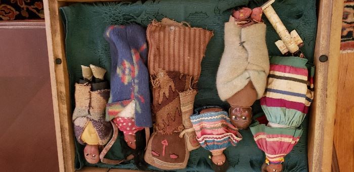 collection of native american dolls