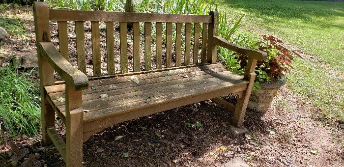 another wooden bench