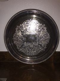  Silver plated platter 