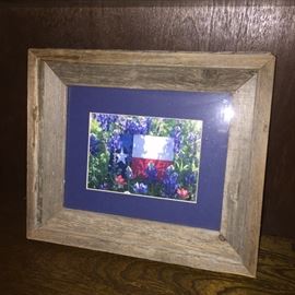  Very nice wooden framed Texas art 