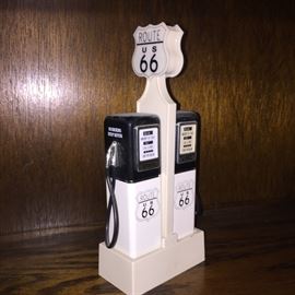  Plastic Phillips 66 gas pump salt and pepper shakers 