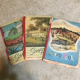  Three antique scrapbook folders 
