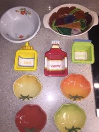  Some very cool ceramic condiment dishes and fruit bowls 