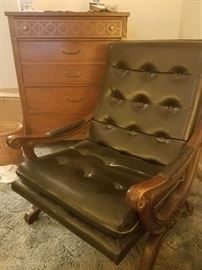 Large Black Mid Century Chair