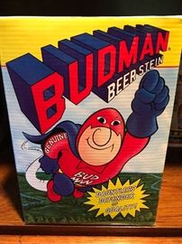 1989 Bud Man stein in box