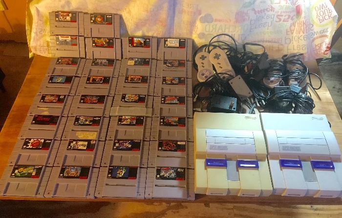 2 Complete Super Nintendo Entertainment systems & 30 games