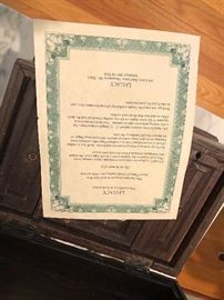 Authenticity paper for 19th century Dutch Colonial box 