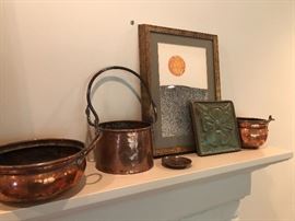 Pewabic pottery, vintage copper pails and more!