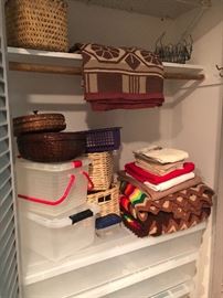 wicker baskets, plastic storage baskets and more!