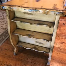 Open storage on sides of island