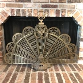 Vintage fireplace screen