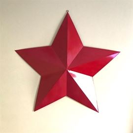 There are 2 of these large painted metal stars approximately 24".