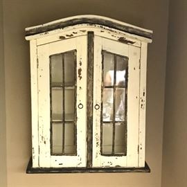 Distressed wall cabinet