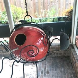 Lady Bug Bird Feeder