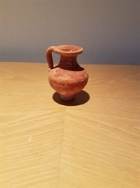 HOLY LAND RED POTTERY JUG   CIRCA EARLY 1ST MILLENIUM BC