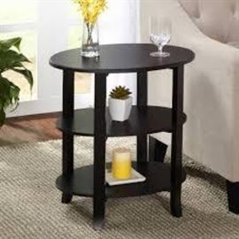3 tier oval end table