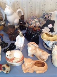Porcelain Cats, Salt & Pepper Cats, Wood Cats, everything cats 