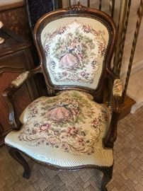 Victorian Style needlepoint chair- there are a pair of these. 