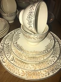 Beauitiful gold detailing china set by Taylor Smith Taylor